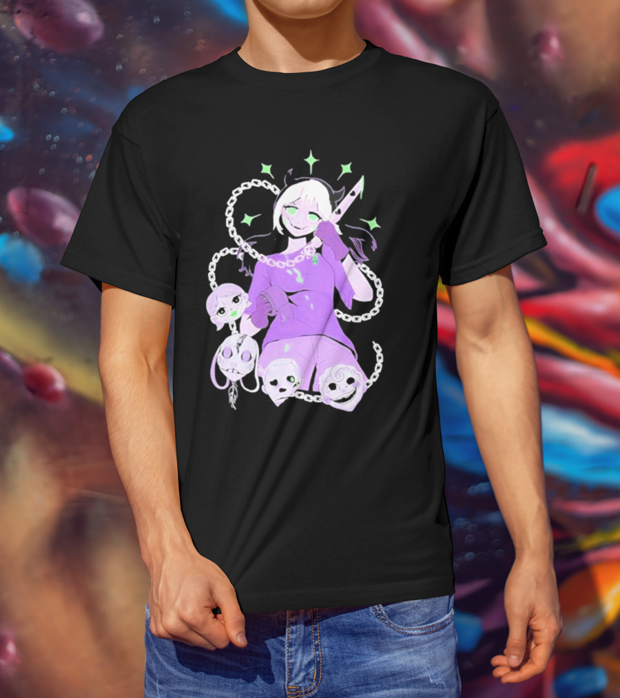 Aspen Chained Masked Figure With Chains And Masks T-Shirt