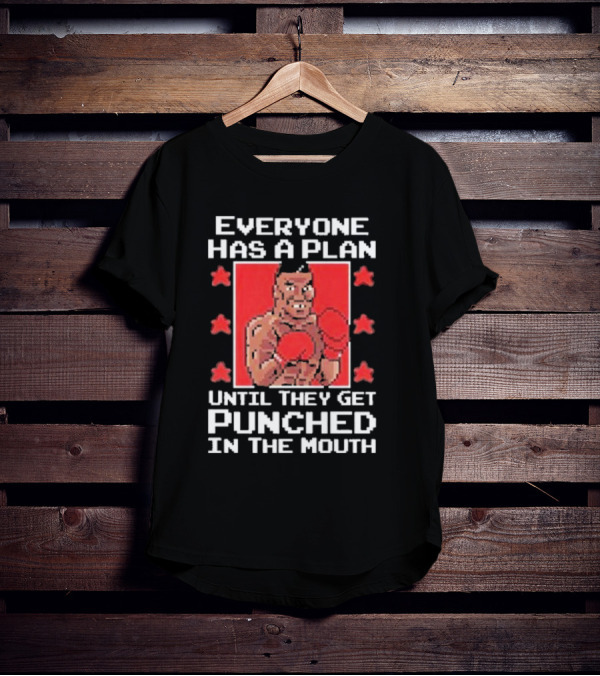 Everyone Has A Plan Until They Get Punched In The Mouth Pixel Art Boxer T-Shirt