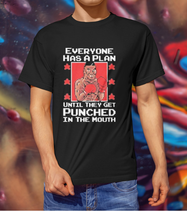 Everyone Has A Plan Until They Get Punched In The Mouth Pixel Art Boxer T-Shirt