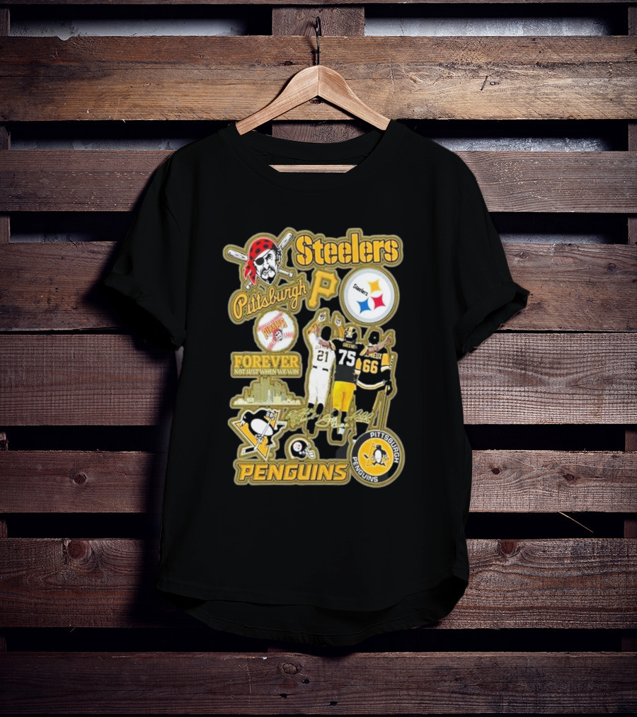 Steelers Penguins Pittsburgh Forever Fan Sports Icons And Passion T-Shirt
