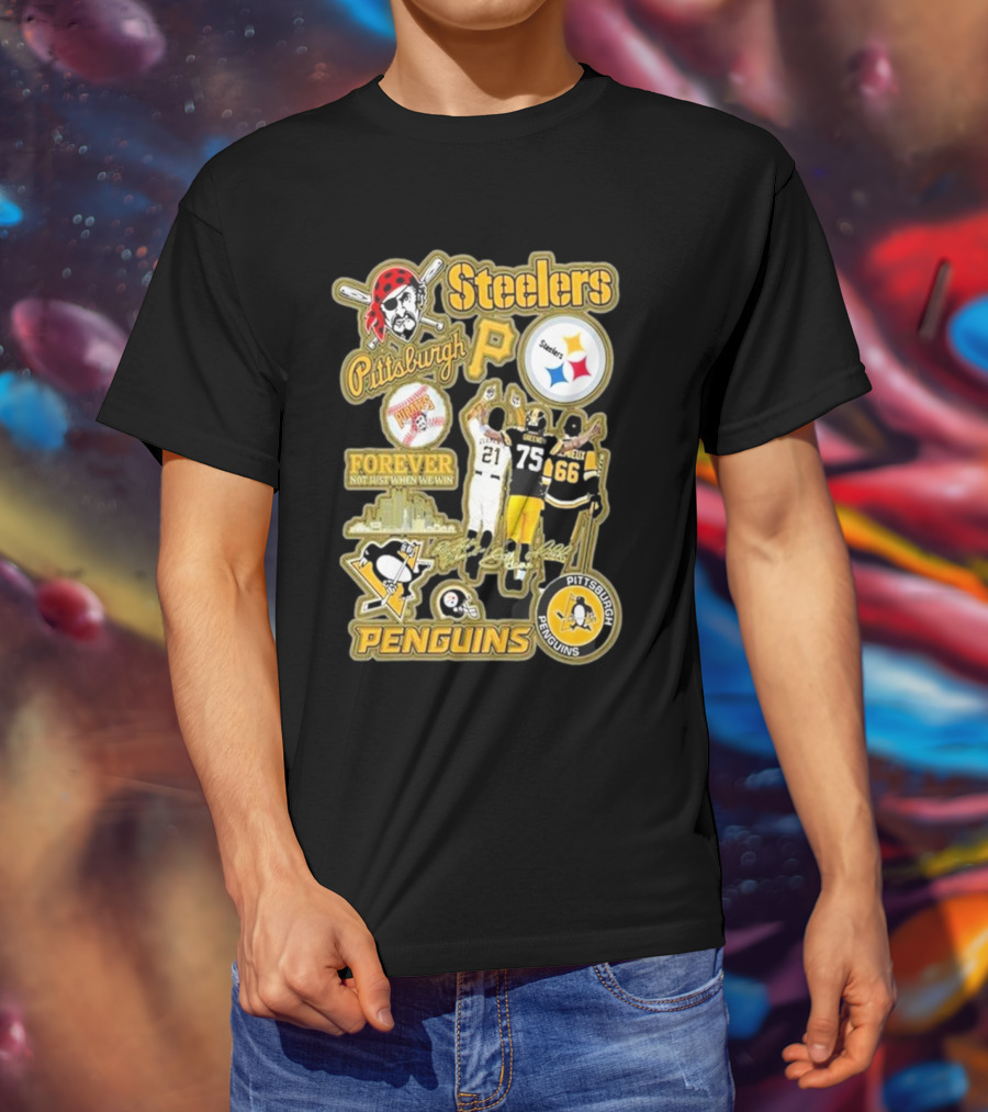 Steelers Penguins Pittsburgh Forever Fan Sports Icons And Passion T-Shirt