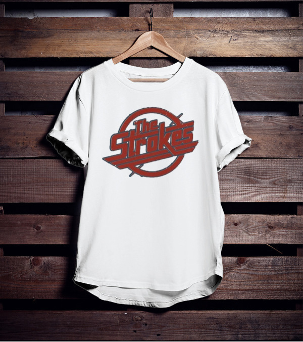 The Strokes Vintage Distressed Red Circle Magna Classic T-Shirt