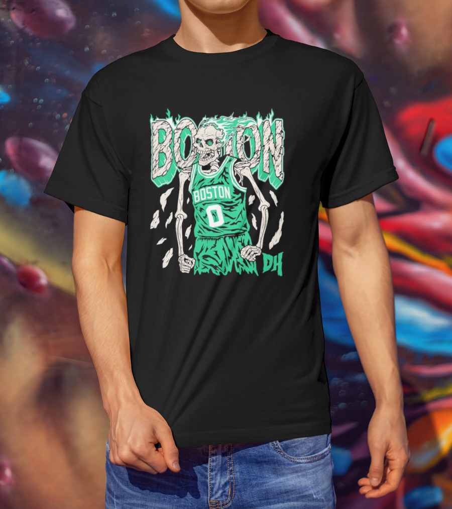 Drip Heads Celtics Boston Skeleton Jersey DH 0 T-Shirt