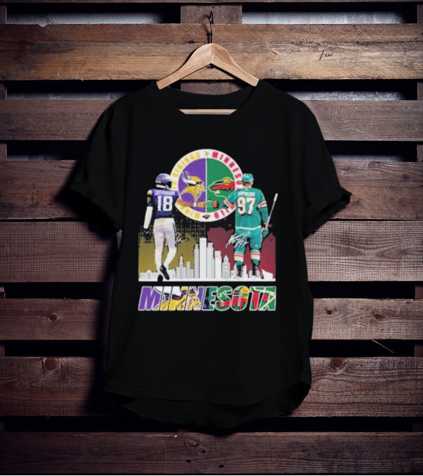 Minnesota Vikings Justin Jefferson Minnesota Wild Kirill Kaprizov Minnesota Proud T-Shirt
