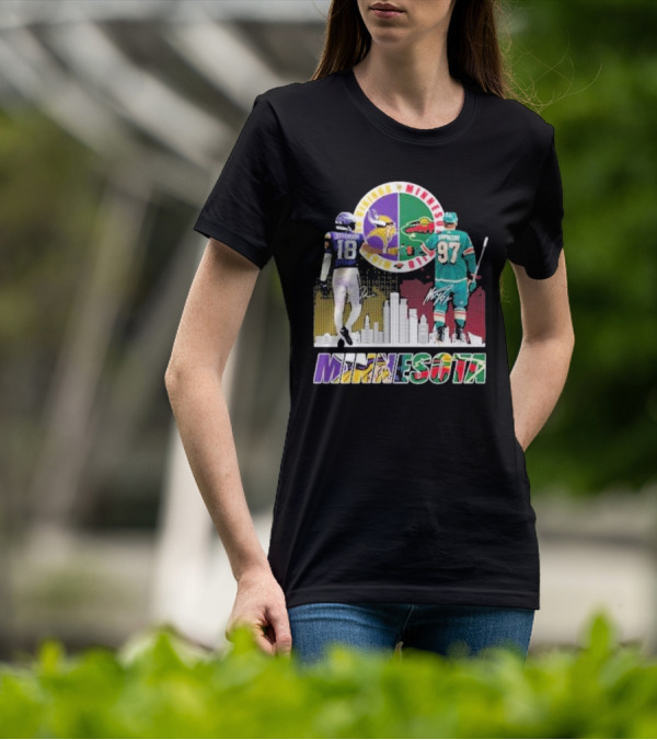 Minnesota Vikings Justin Jefferson Minnesota Wild Kirill Kaprizov Minnesota Proud T-Shirt