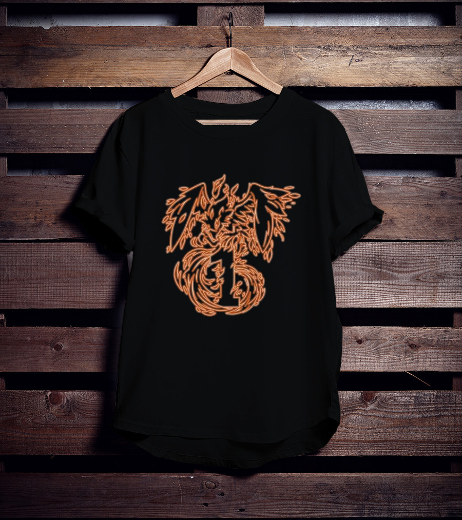 Second Wind 1 Neon Phoenix Outline T-Shirt