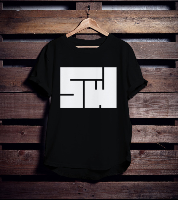 Sw Minimal Second Wind Puzzle Style Monogram T-Shirt