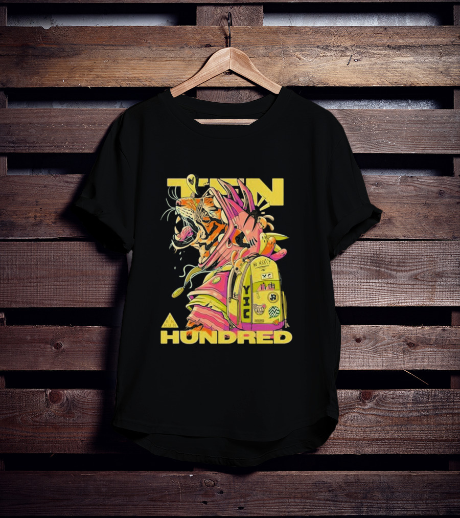 TENHUNDRED Tiger Backpack Wear Your Mask HUNDRED T-Shirt