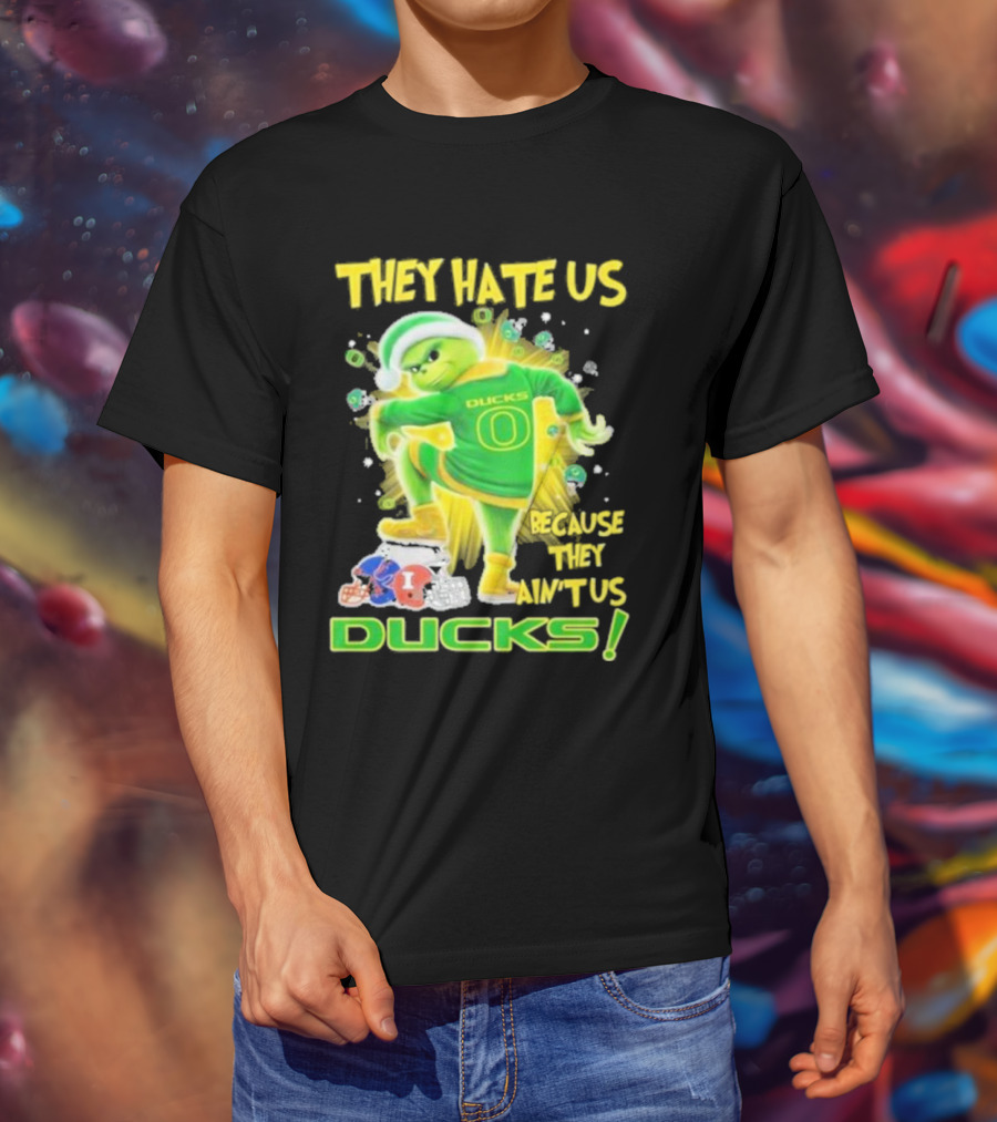 They Hate Us Because They Ain't Us Ducks Merry Christmas T-Shirt