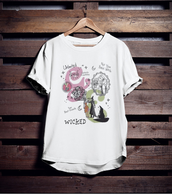 Unlimited Not Your Basic Witch Two Best Friends Wicked Unlikely Friendship T-Shirt