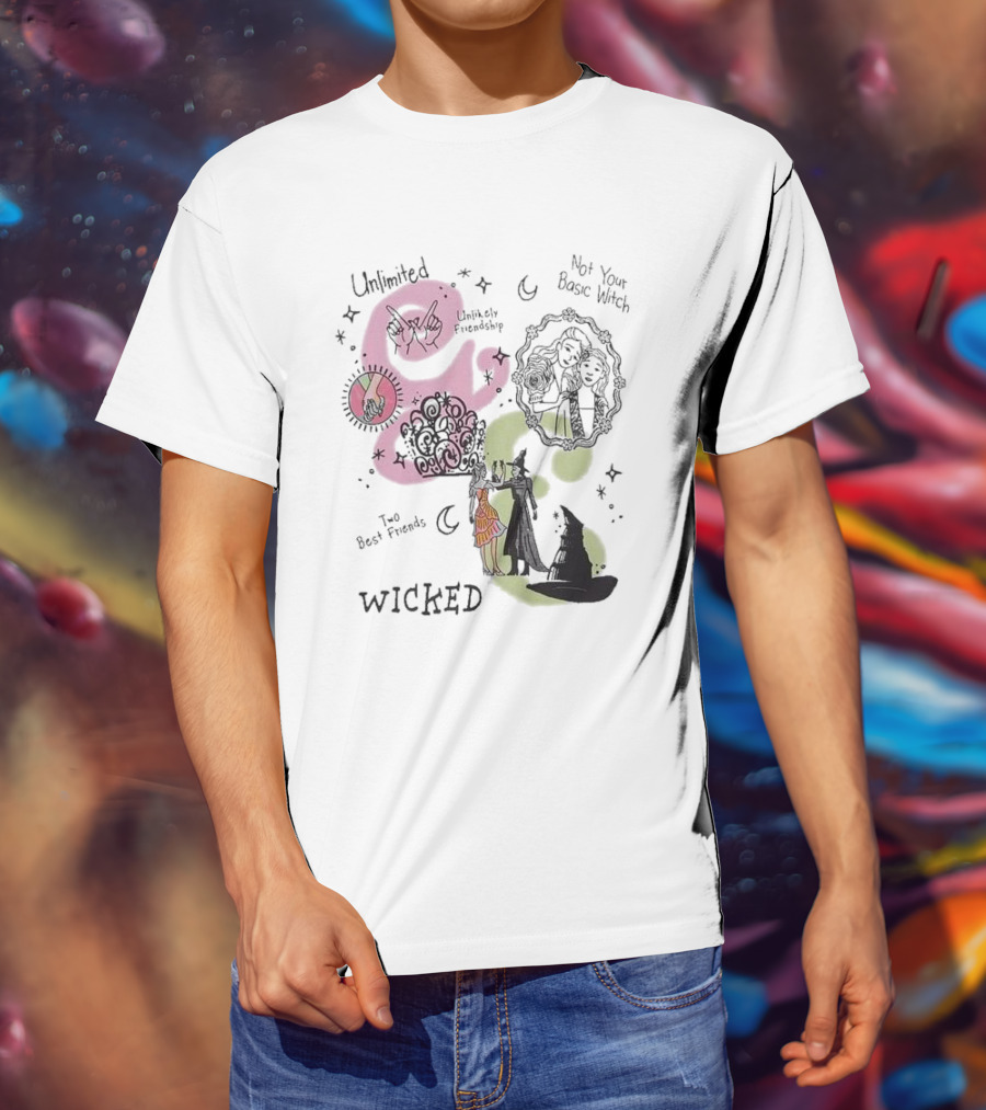 Unlimited Not Your Basic Witch Two Best Friends Wicked Unlikely Friendship T-Shirt