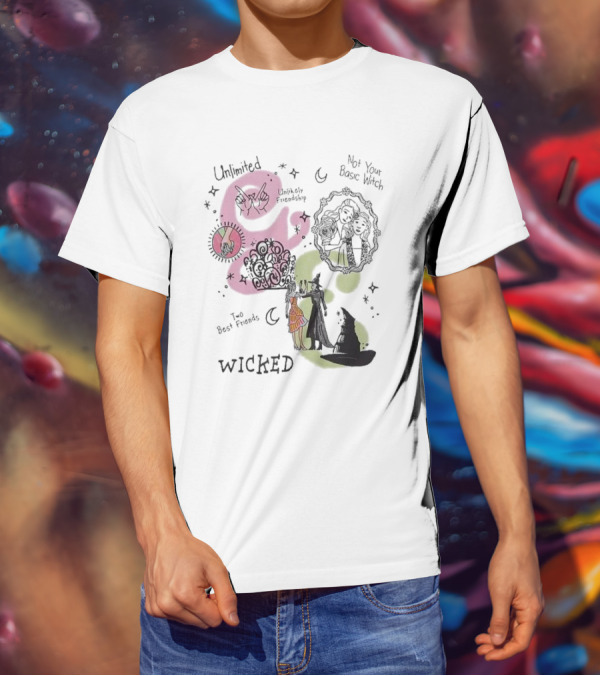 Unlimited Not Your Basic Witch Two Best Friends Wicked Unlikely Friendship T-Shirt