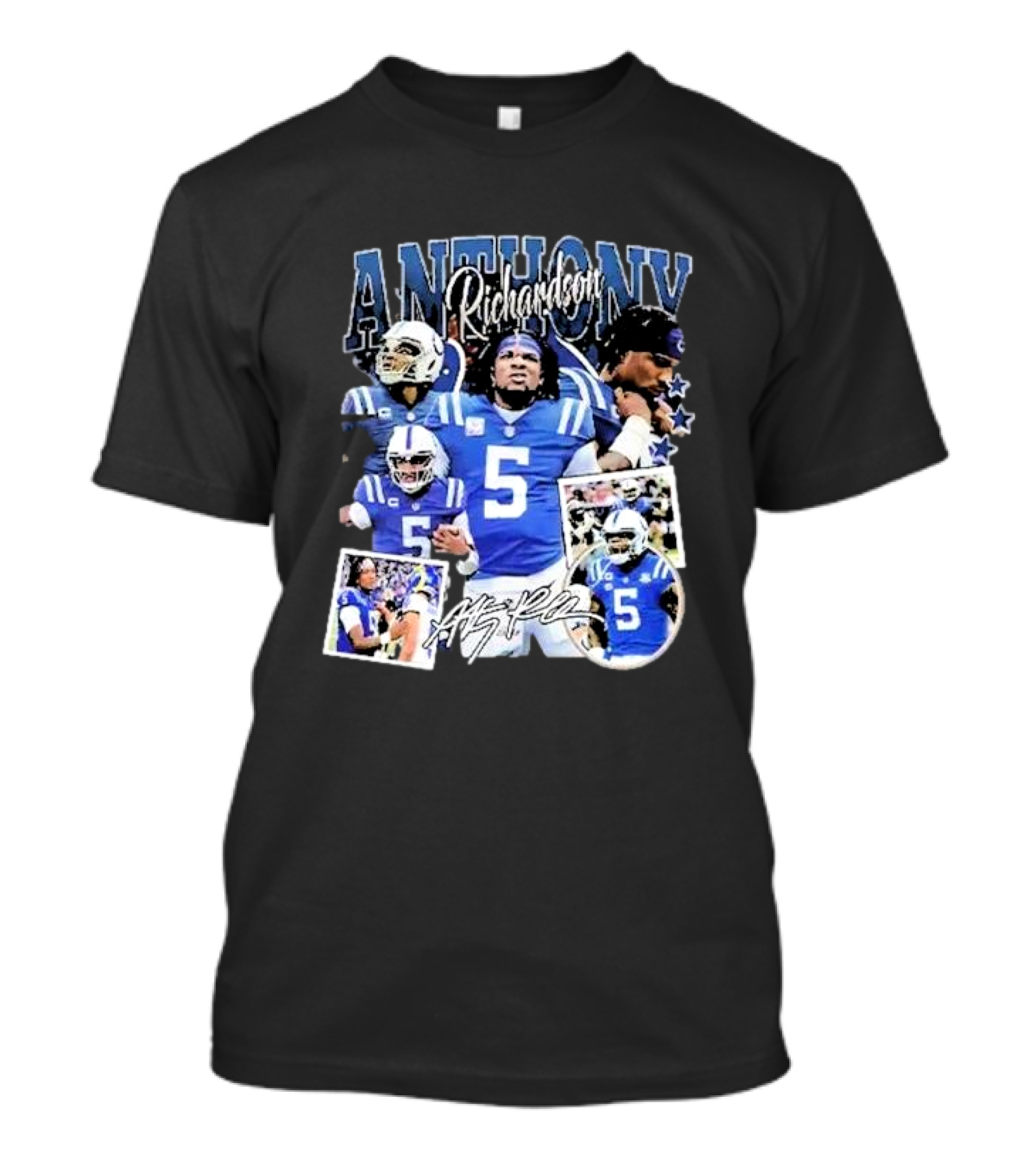 Anthony Richardson Indianapolis Colts Quarterback Number 5 Football Collage T-Shirt