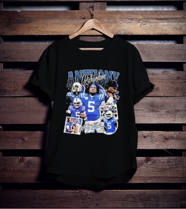 Anthony Richardson Indianapolis Colts Quarterback Number 5 Football Collage T-Shirt