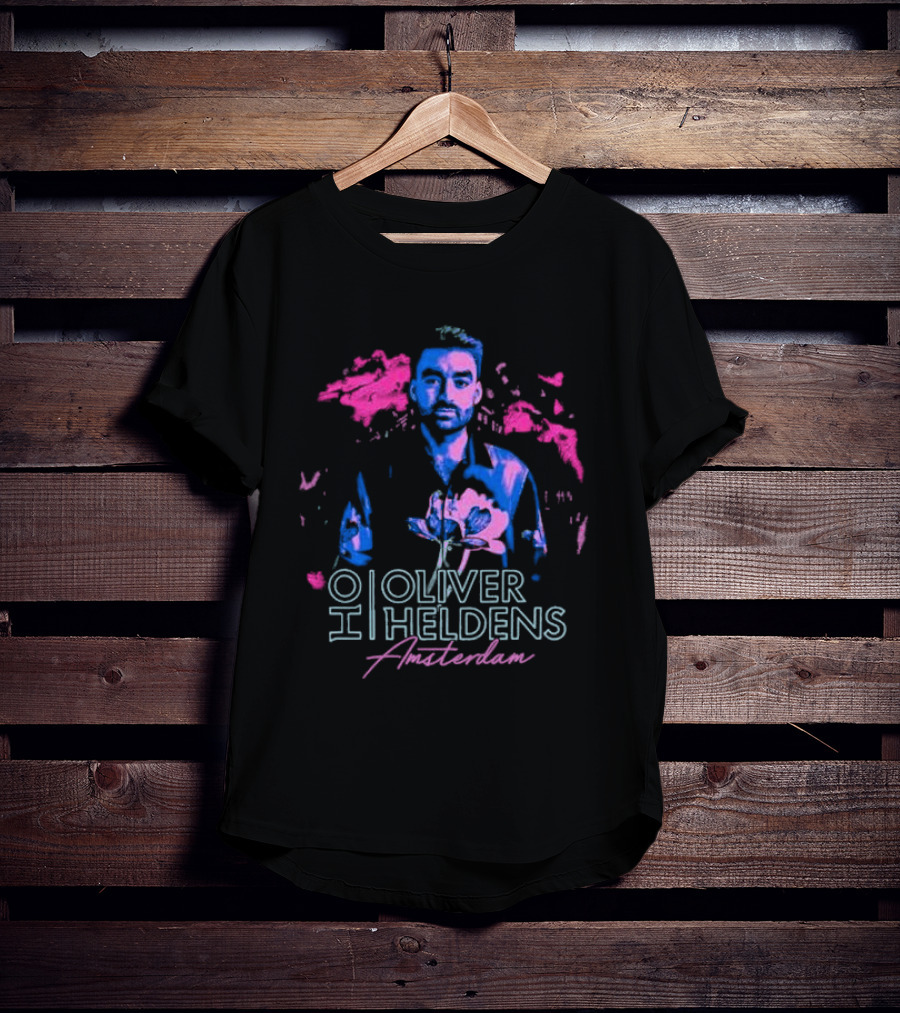 Oliver Heldens Amsterdam Neon Portrait 1980s T-Shirt