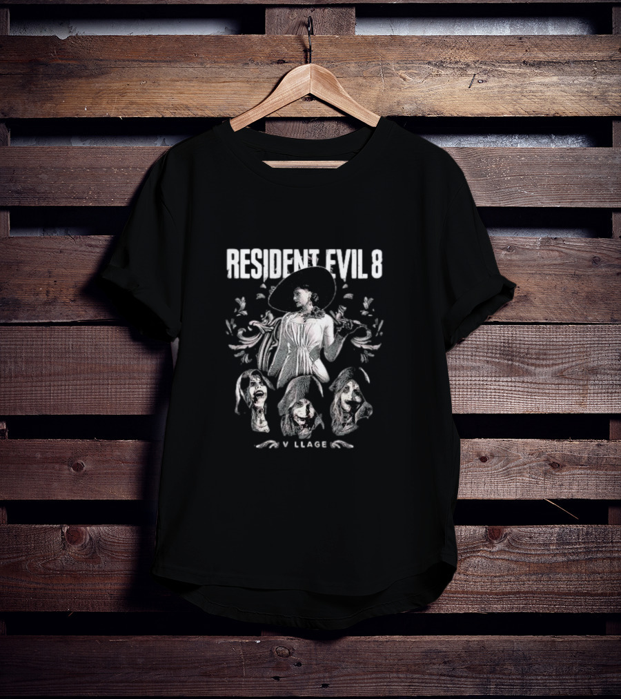 Resident Evil 8 Dimitrescu Family Village Characters T-Shirt
