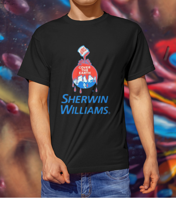 Sherwin Williams Cover The Earth Logo Iconic Branding T-Shirt