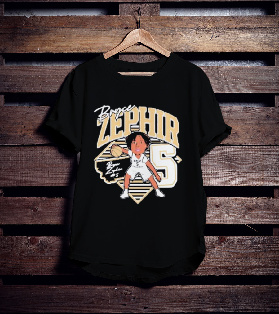 Bryce Zephir 5 Basketball Montana State Guard T-Shirt