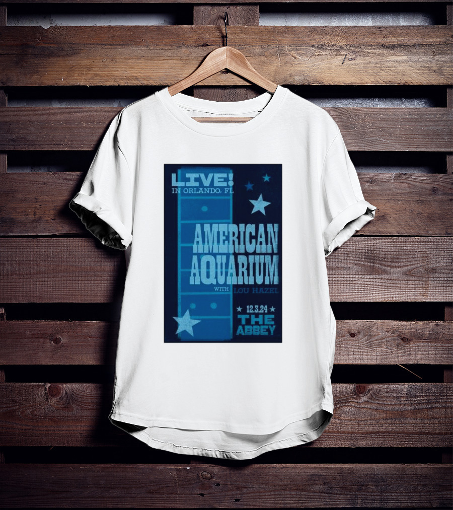 LIVE American Aquarium With Lou Hazel The Abbey Orlando FL 12.3.24 T-Shirt