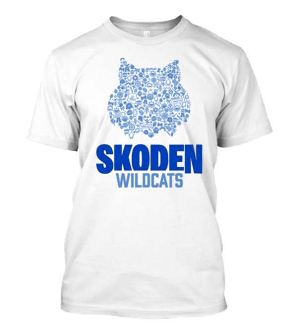 Skoden Wildcats Blue Emblem With Symbols T-Shirt