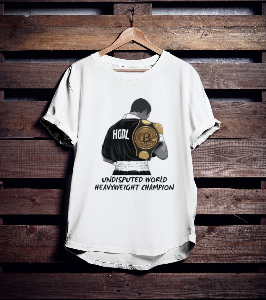 HODL Undisputed World Heavyweight Champion Bitcoin T-Shirt