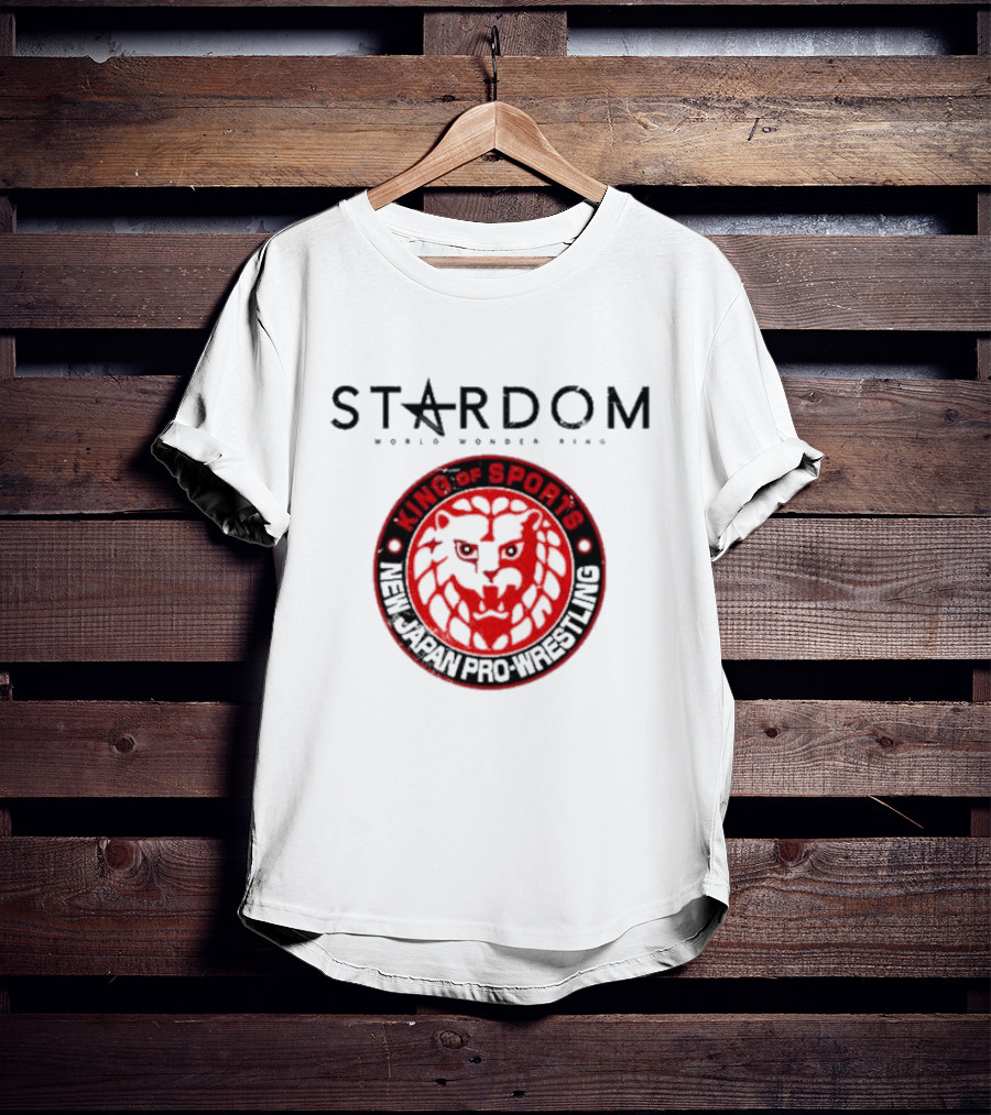 STARDOM World Wonder Ring King Of Sports New Japan Pro-Wrestling Historic X-Over II NJPW T-Shirt