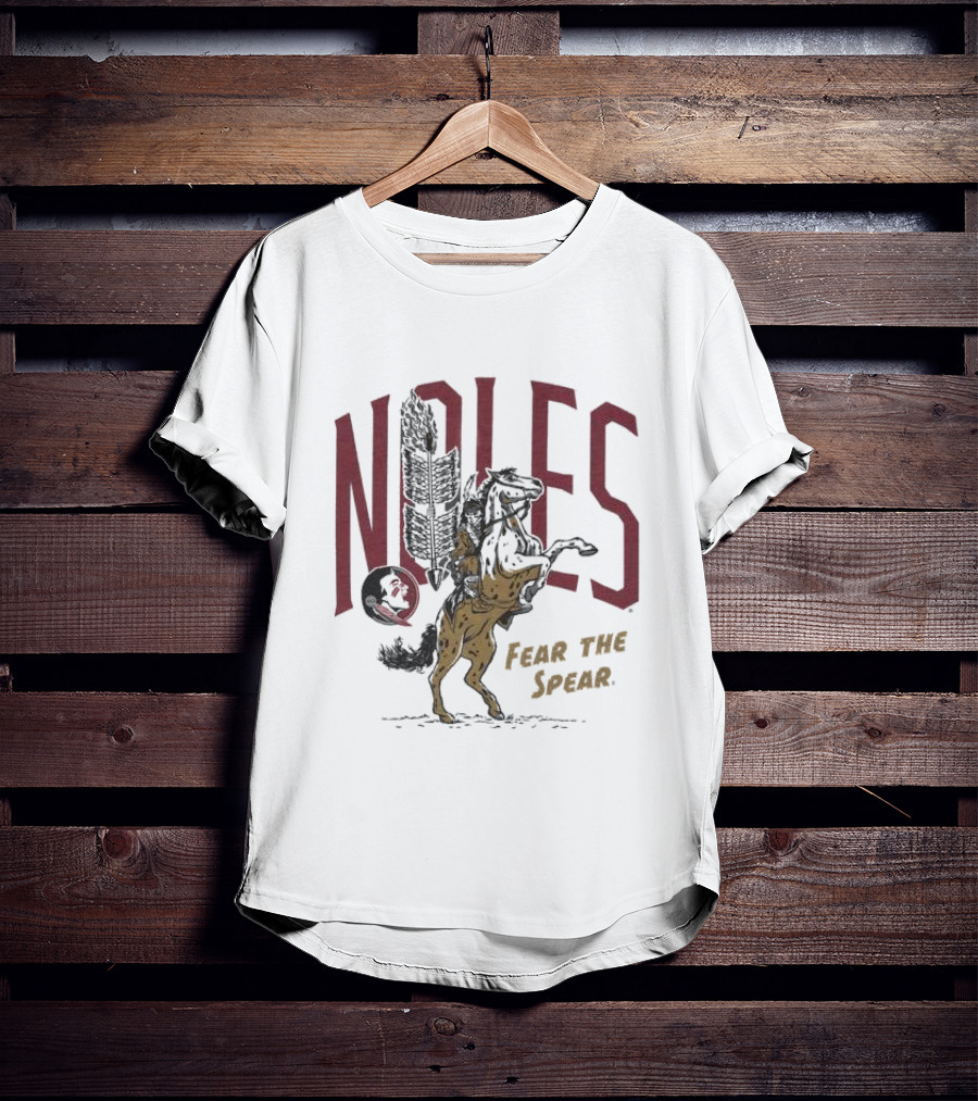Homefield Men’s Noles Osceola And Renegade Fear The Spear Logo And Horse T-Shirt