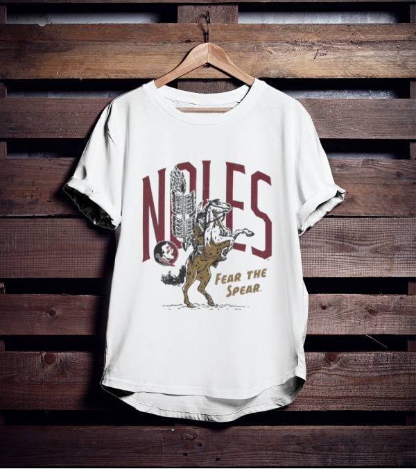 Homefield Men’s Noles Osceola And Renegade Fear The Spear Logo And Horse T-Shirt