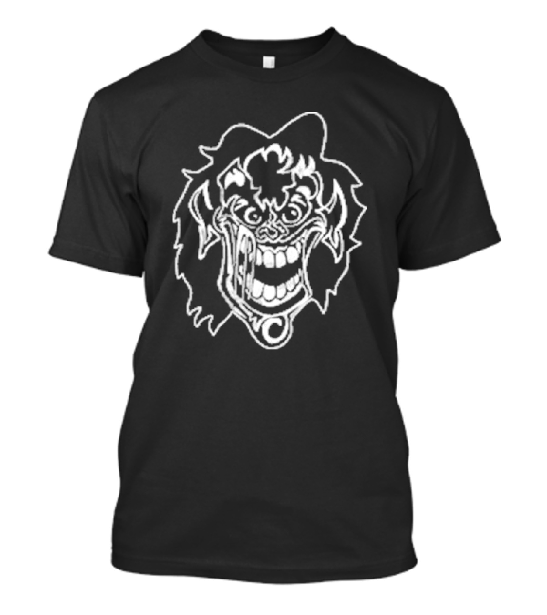 Black And White Mr Bones Joker Face T-Shirt