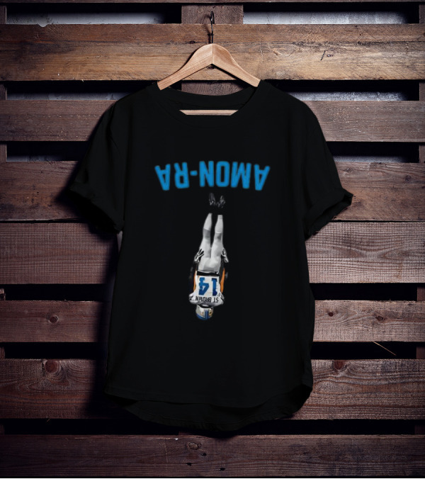Amon-Ra St. Brown 14 Middle Finger T-Shirt