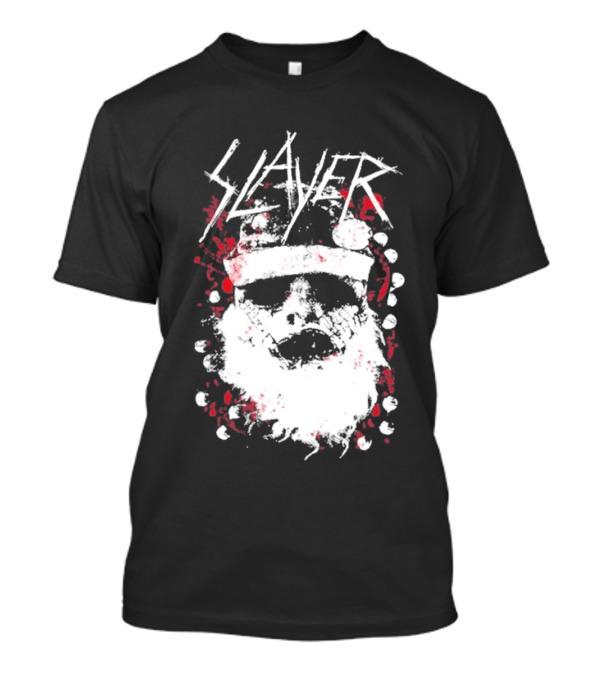 Slayer Dead Skin Santa Skull Iconic Holiday T-Shirt