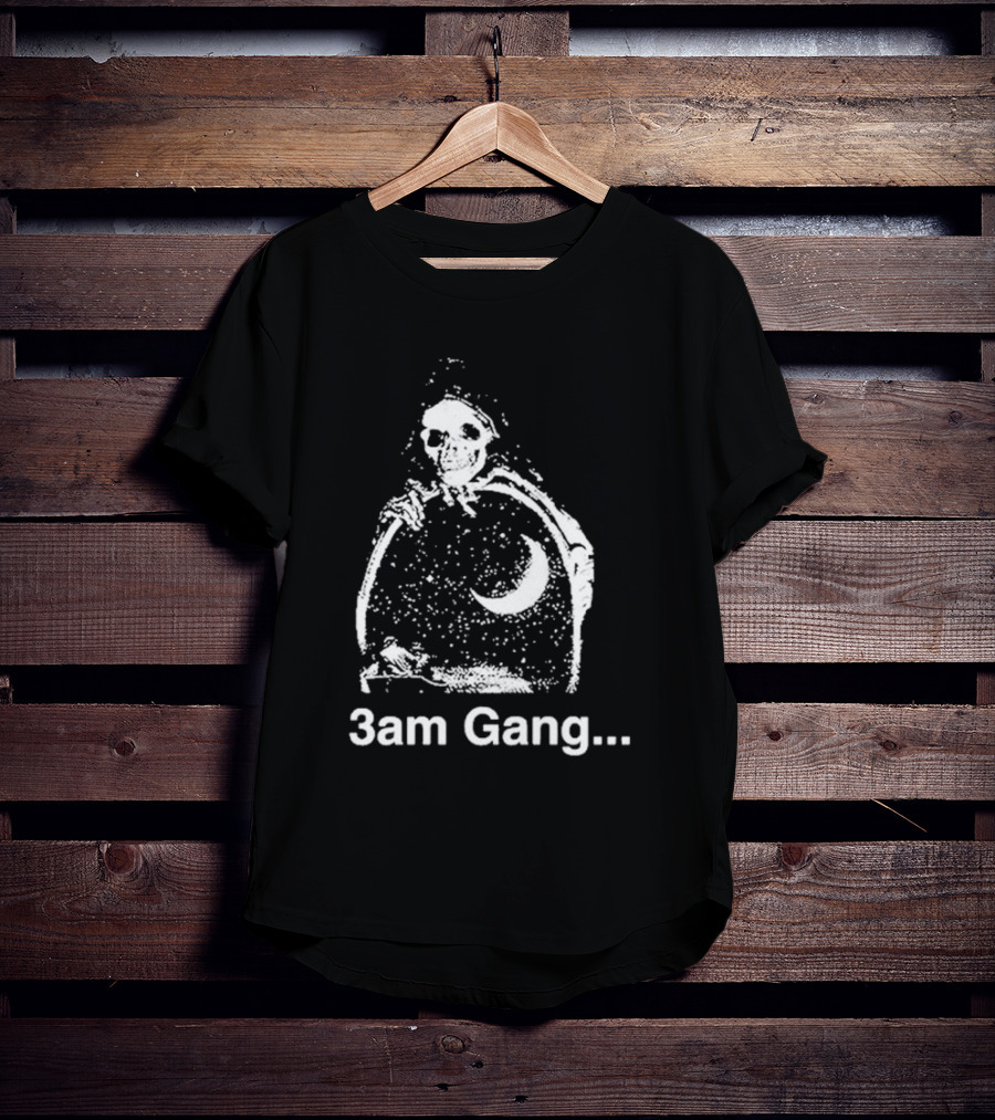 Sematary Grave Man 3 Am Gang Skeleton Moon Motif T-Shirt