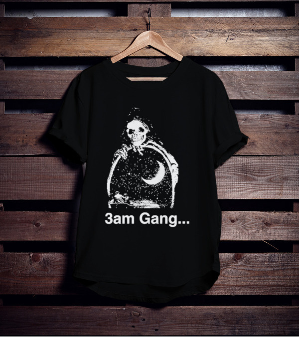 Sematary Grave Man 3 Am Gang Skeleton Moon Motif T-Shirt