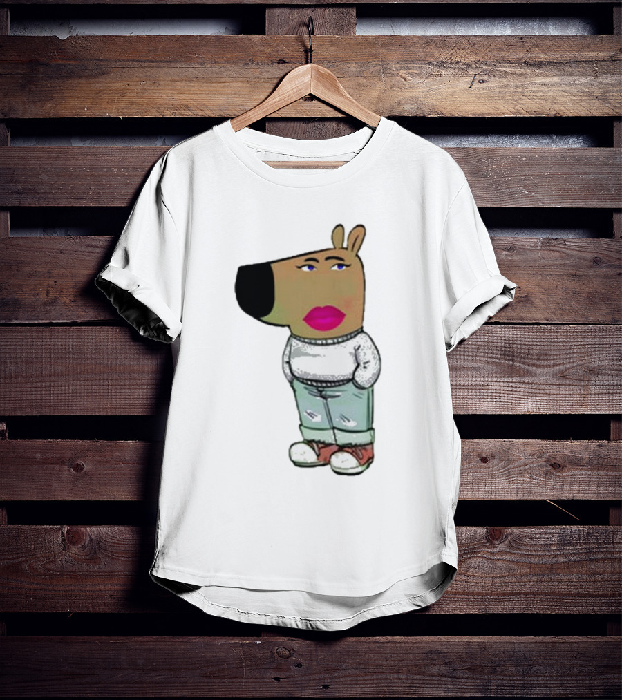 I’m Just A Chill Girl With Cartoon Dog Figure T-Shirt