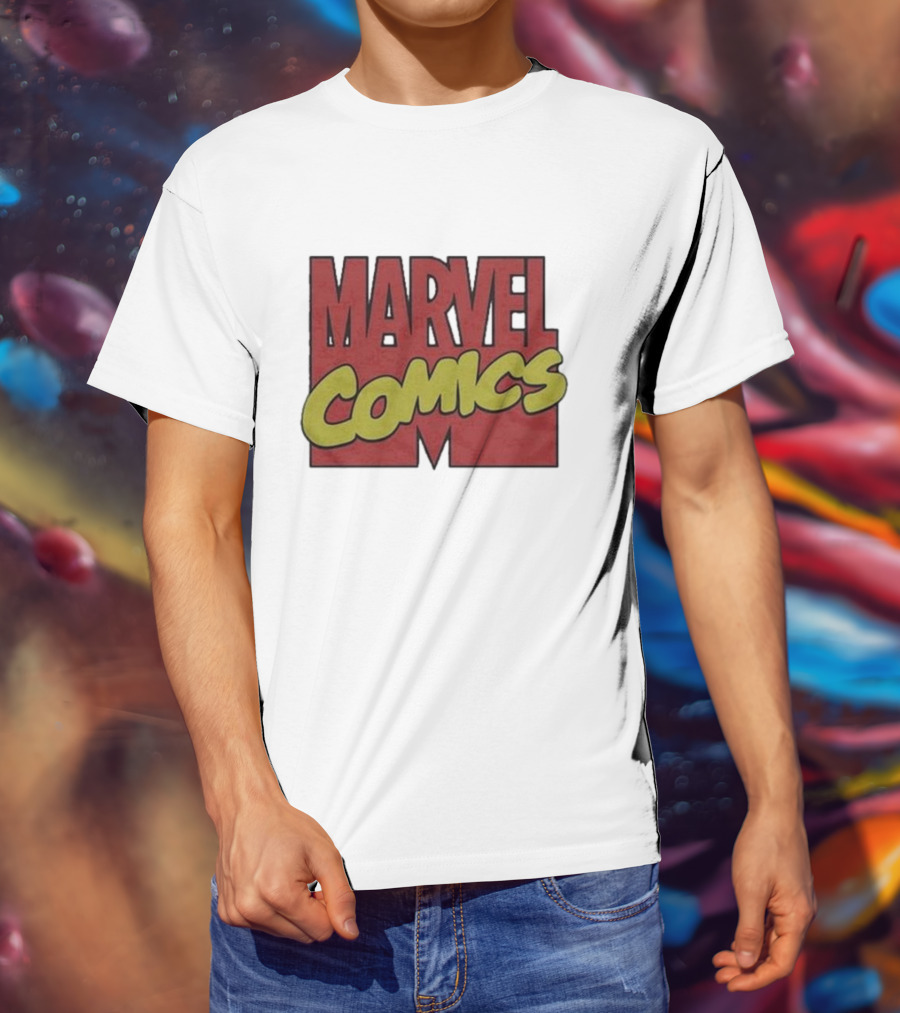 Marvel Comics Retro 1990 Bold Red Yellow T-Shirt