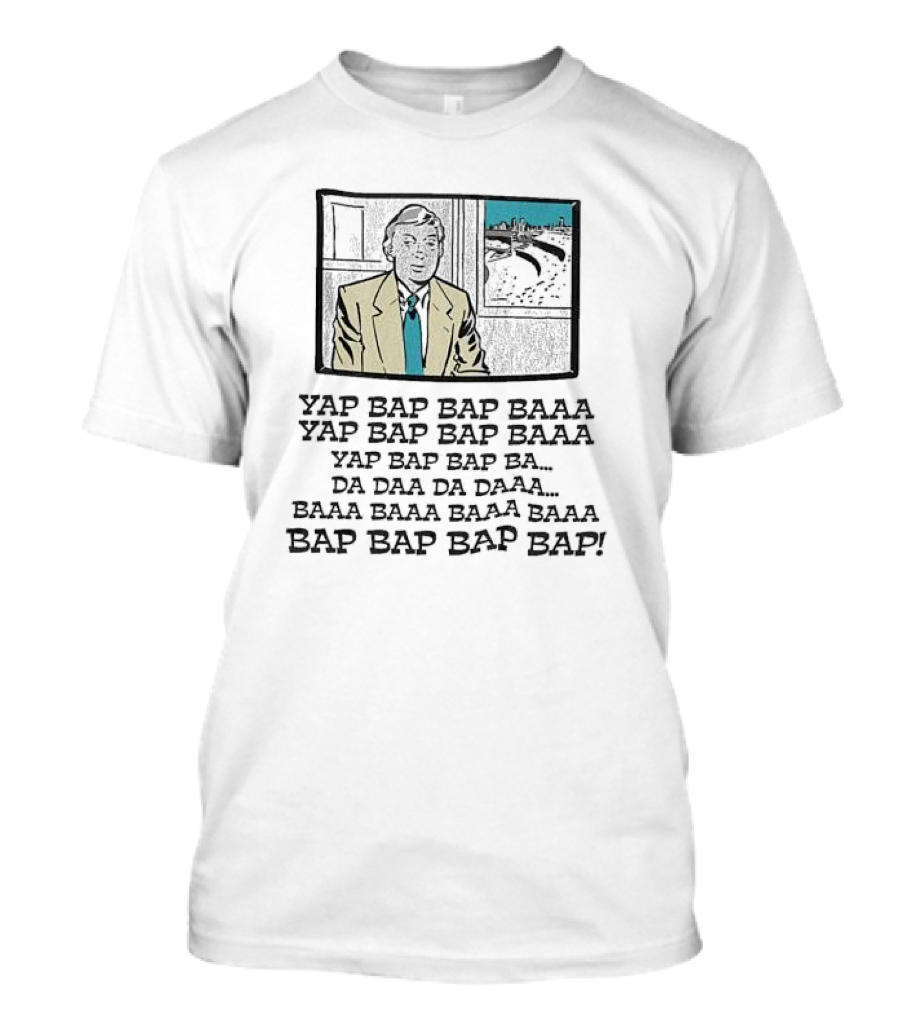Yap Bap Bap Baaa Richie Cricket Commentary Scenes Text T-Shirt