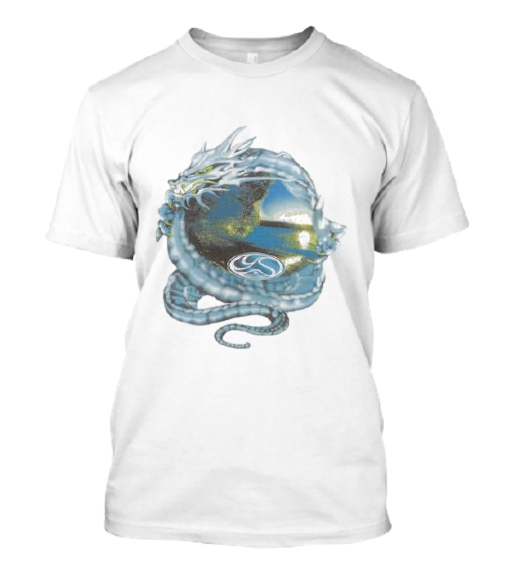 Yardsale Wave Serpent Dragon Landscape Sphere T-Shirt