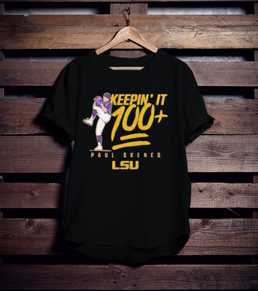 Keepin’ It 100+ Paul Skenes LSU Baseball T-Shirt