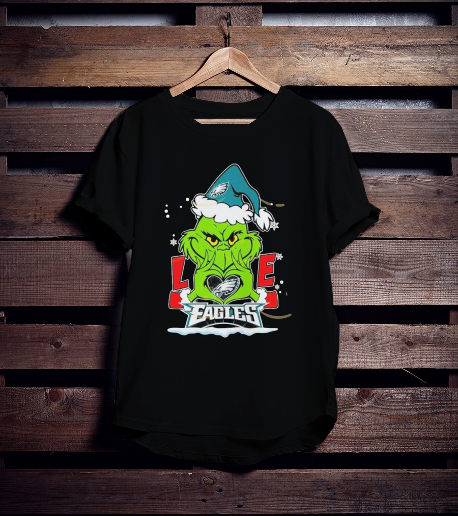 The Grinch Love Eagles Philadelphia T-Shirt