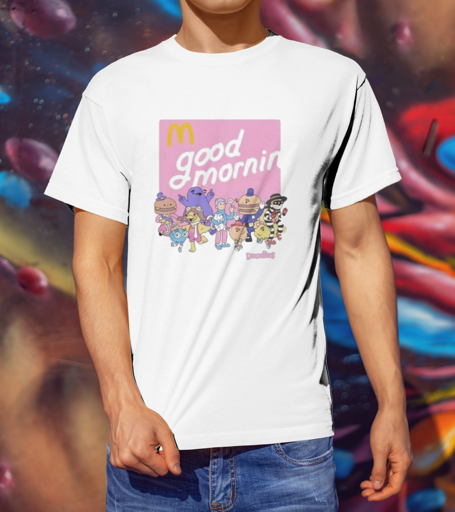 Doodles X McDonald's Good Mornin' Crew Vintage Characters T-Shirt