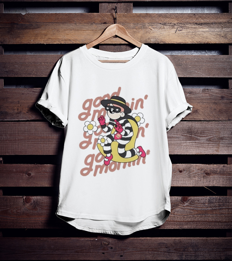 Doodles X McDonald’s Good Mornin’ Hamburglar With Flowers T-Shirt