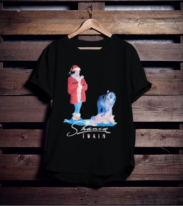 Shania Twain Holiday Santa Suit And Wolf T-Shirt