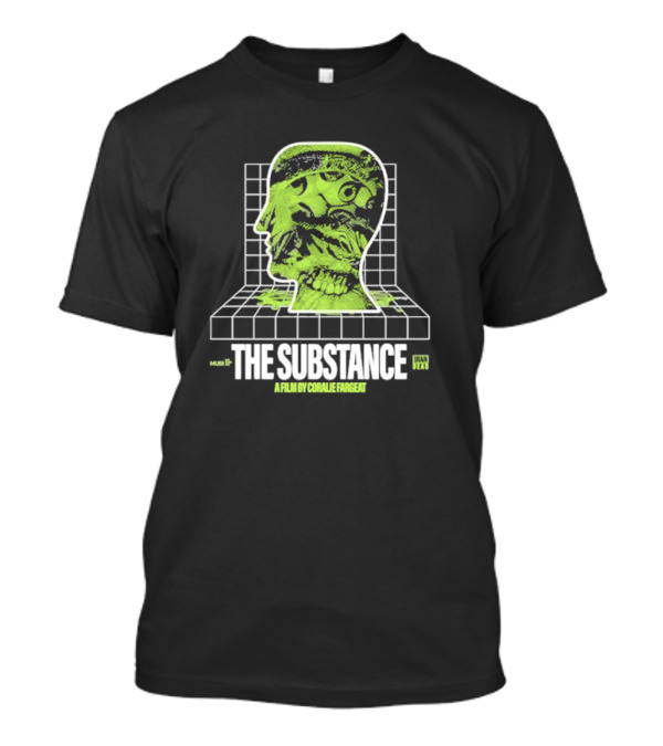 The Substance A Film By Coralie Fargeat MUDB Grand Studio Head On Grid With Eye And Mouth T-Shirt