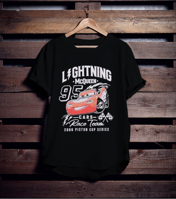 Lightning McQueen 95 Cars Race Team 2006 Piston Cup Series T-Shirt