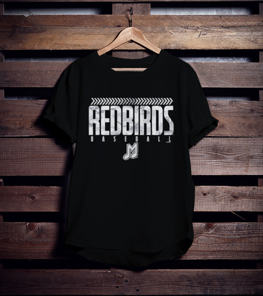Redbirds Baseball Memphis JM Logo Camouflage T-Shirt