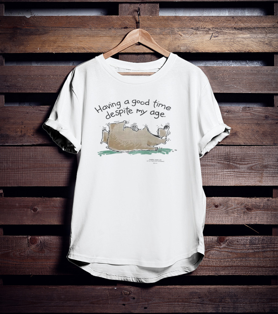 Having A Good Time Despite My Age Funny Bear Relaxing T-Shirt