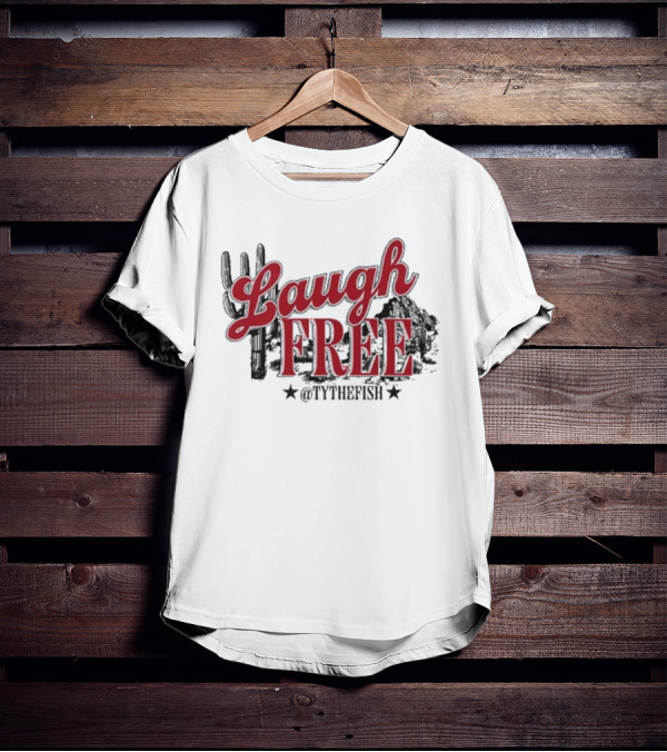 Laugh Free @TYTHEFISH Cactus Desert Scene T-Shirt