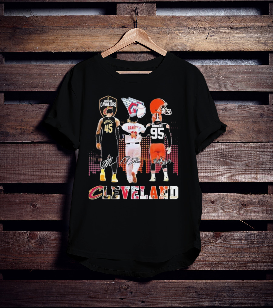 Cleveland Cavaliers Guardians Browns Mitchell Ramírez Garrett Signatures T-Shirt