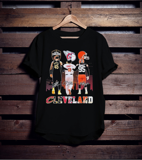 Cleveland Cavaliers Guardians Browns Mitchell Ramírez Garrett Signatures T-Shirt
