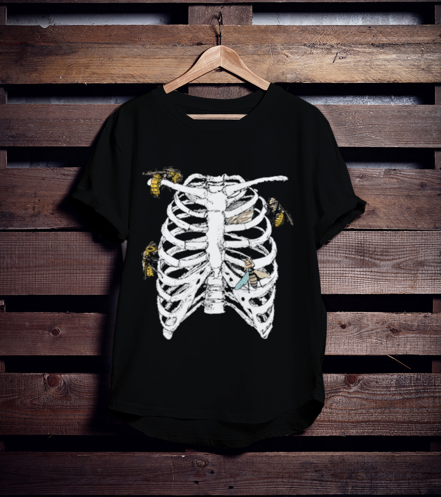 Happenstance Haven His Ribcage With Hornets Nest Inside T-Shirt